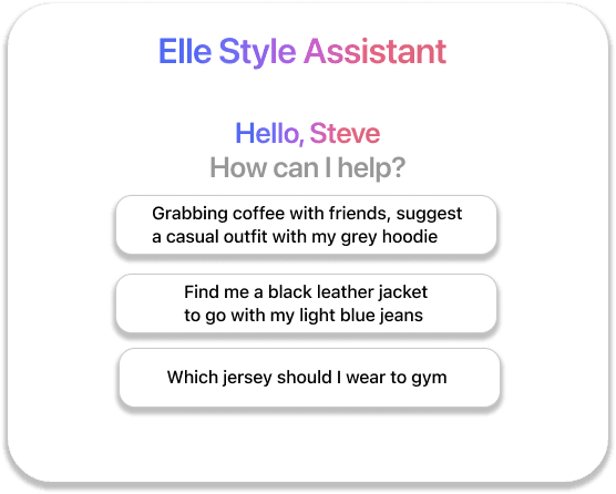 Elle styling assistant screen